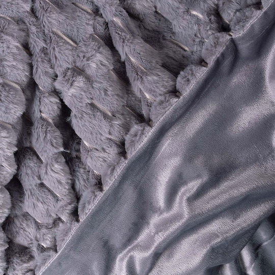 Silk Fashion Pelzige Decke für Couch 130x160cm Braun