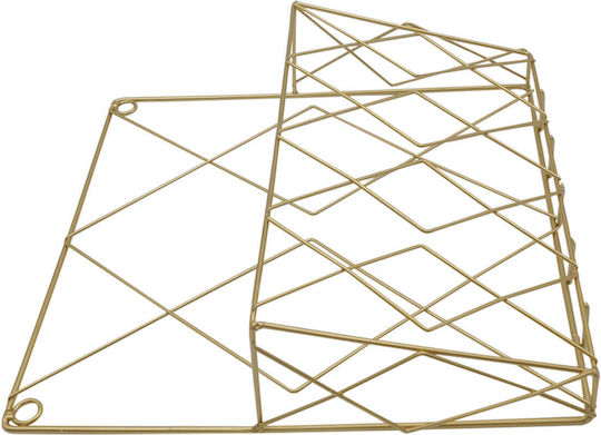Gold Wall Shelf 25x7x26cm