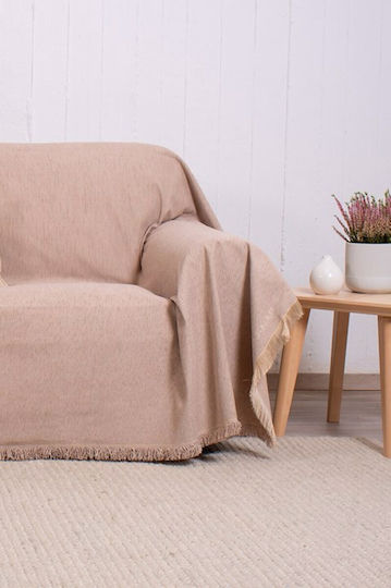 Naf Naf 358/135 Armchair Throw Chenille 300x180cm Dark Beige