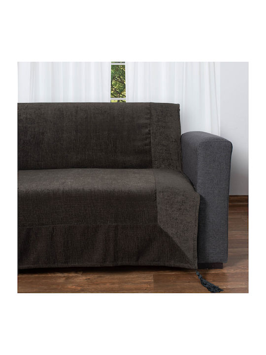 Silk Fashion Silk Fashion Sofa Throw 2 Seater Chenille 180x250cm Olive