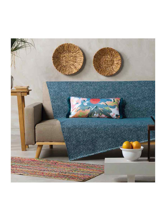 Kentia Liberty Armchair Throw Jacquard 170x180cm Blue
