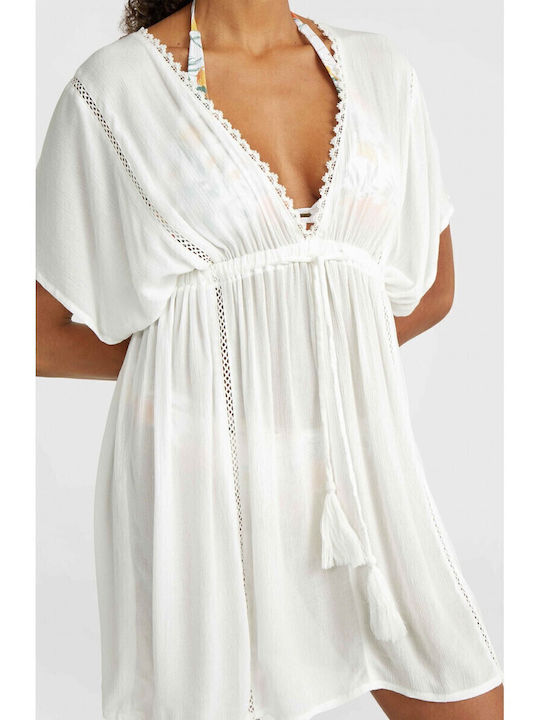 Sommer Mini Damenkleid Weiß
