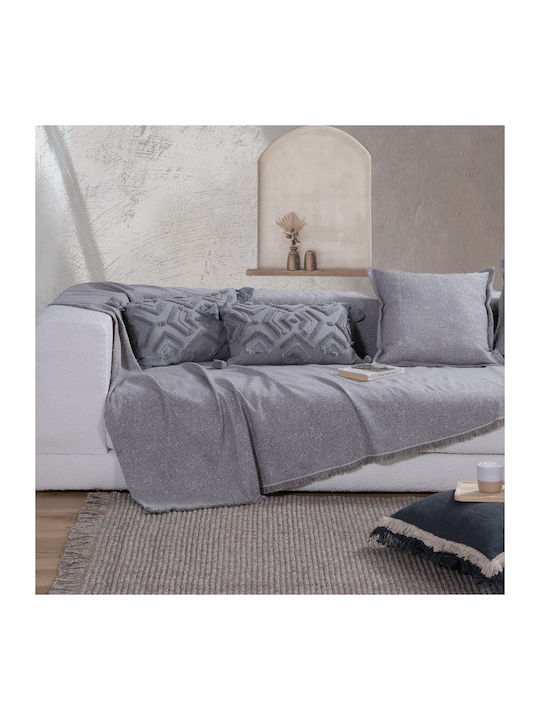 Nef-Nef Homeware Aronia Ριχτάρι Πολυθρόνας 170x180εκ. Grey