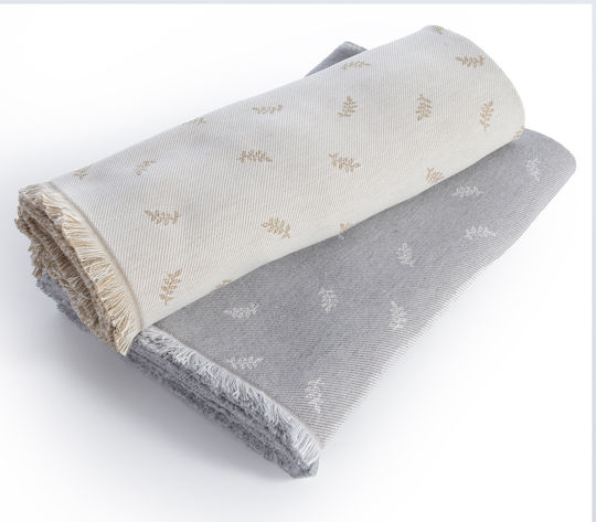 Nef-Nef Homeware Amaranta Покривка За Фотьойл Жакард 170x180см Сива