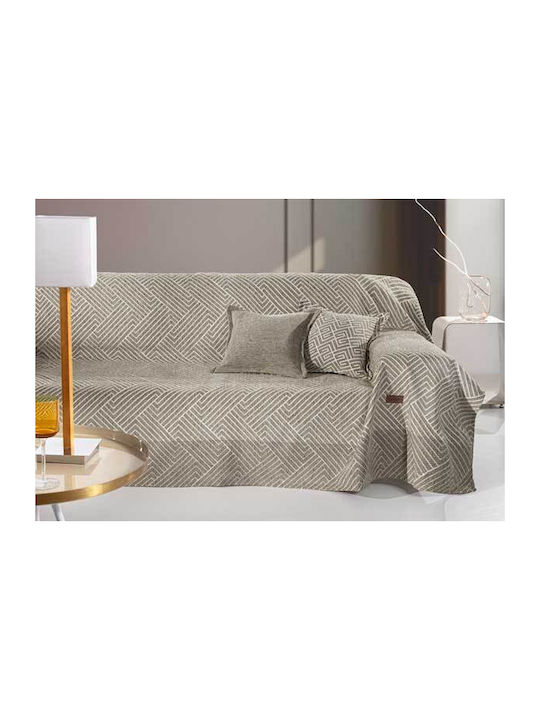 Guy Laroche Armchair Throw Goya 180x150cm Taupe