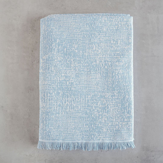 Rythmos Canda Three-Seater Sofa Throw 2 Sides Jacquard 180x280cm Light Blue