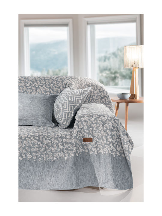 Guy Laroche Monet Ριχτάρι Πολυθρόνας Chenille 180x150εκ. Silver