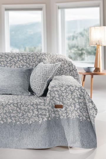 Guy Laroche Monet Ριχτάρι Πολυθρόνας Chenille 180x150εκ. Silver