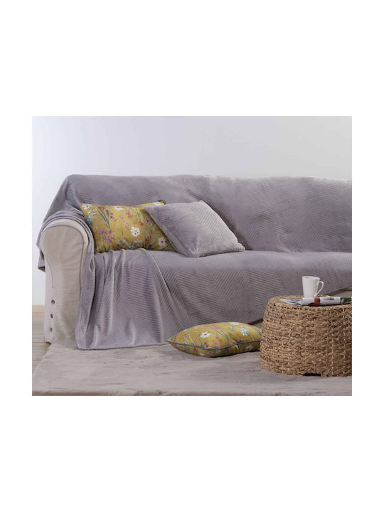 Nef-Nef Homeware Sofa Cushion Dakari Fleece Grey 45x45cm