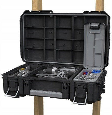 Keter ROC Pro Gear 2.0 Plastic Tool Case Length 57.1xWidth 35.1xHeight 16.65cm