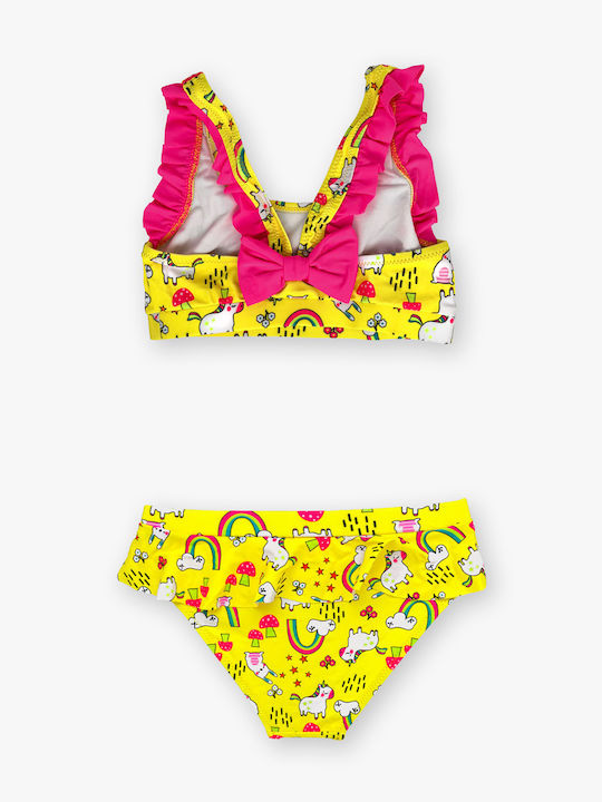 Flower Girl Kids Swimwear Swimwear Set YELLOW