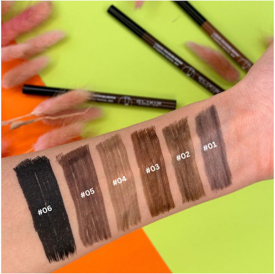 Elixir Liquid Microblading Waterproof Pencil for Eyebrows 001 Dark Roast