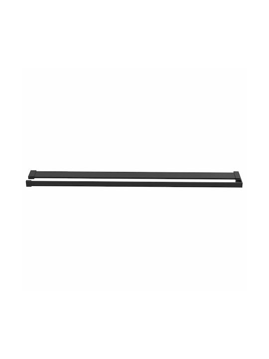 vidaXL Divider de verandă Duș cu Glisare Ușă 118x190cm Dungi Negru