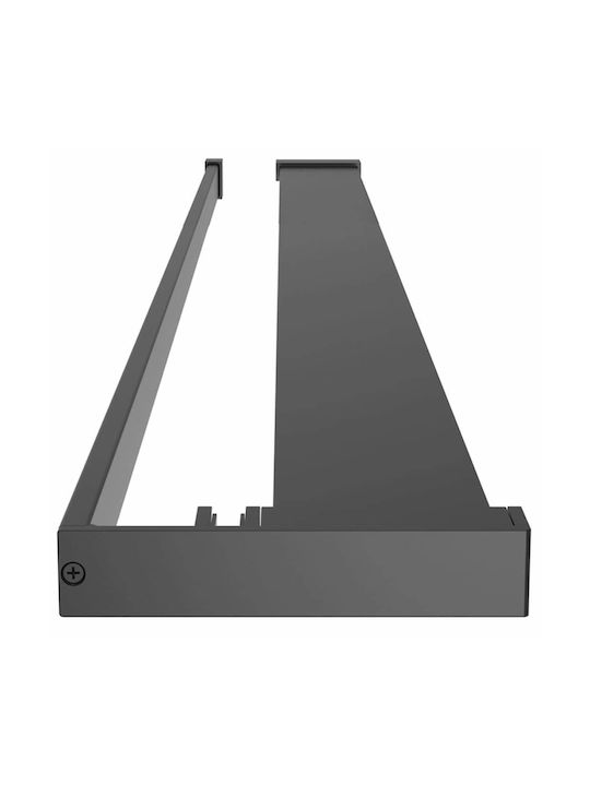 vidaXL Divider de verandă Duș cu Glisare Ușă 118x190cm Dungi Negru