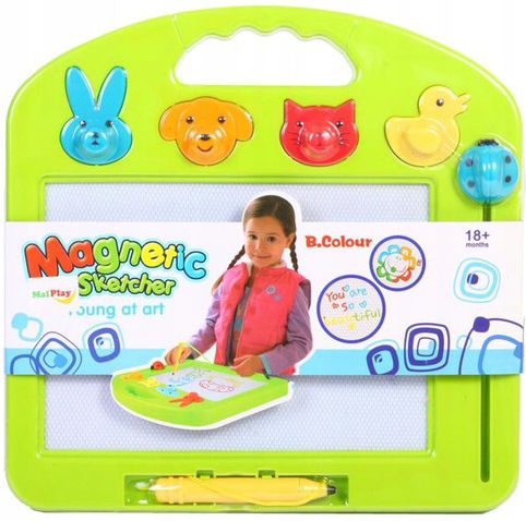 MalPlay MalPlay Magnetische Tafel Zeichnen & Radieren 23x23x23cm
