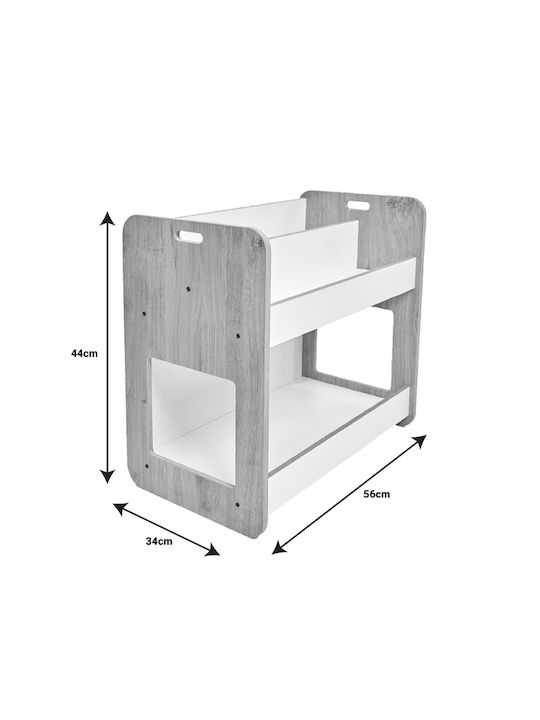 Kids Shelving Unit Dovere Wall Mount White 56x34x55cm