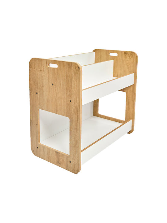 Kids Shelving Unit Dovere Wall Mount White 56x34x55cm