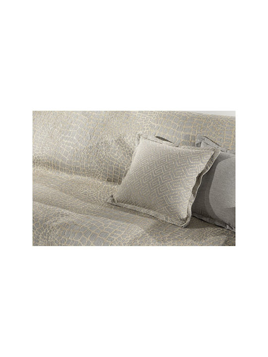 Guy Laroche Decorative Pillow Case Bali Made of 100% Cotton Golden 50x50 cm