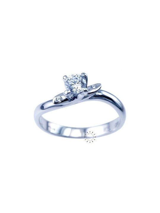 Savvidis Single Stone from White Gold 14K