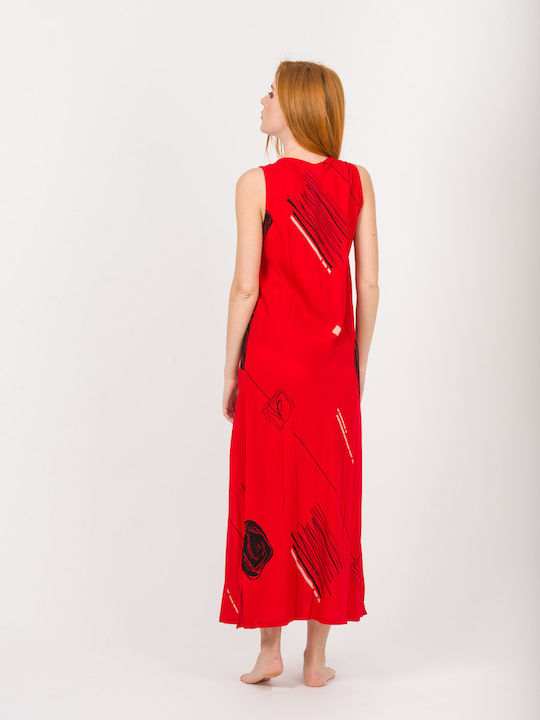 Rima Beachwear Γυναικείο Φόρεμα Παραλίας Κόκκινο