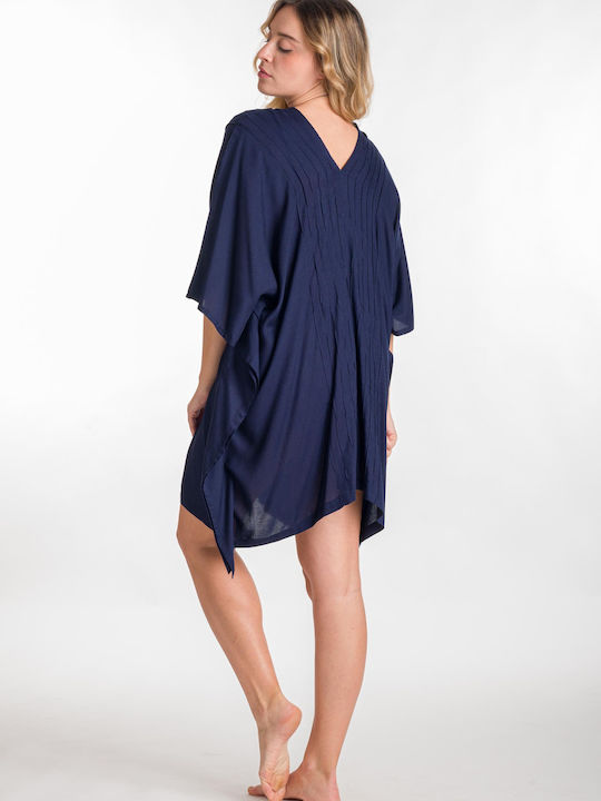 Rima Beachwear Damen Kaftan Strand Marineblau