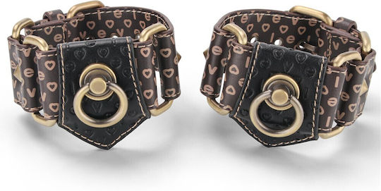 Lovetoy Rebellion Reign Hand Cuffs Black/Brown