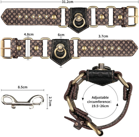 Lovetoy Rebellion Reign Hand Cuffs Black/Brown