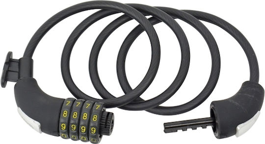 Dresco Cable Locker 4 Digit Combination Bicycle Cable Lock with Combination Black 120cm Ø8mm