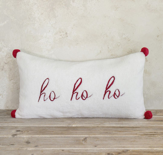 Nima Perna De Canapea Ho Ho Ho Din 100% Bumbac Alb Roșu 30x60cm