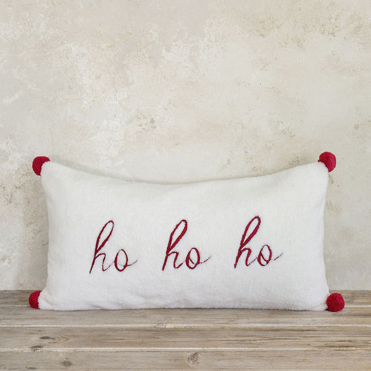 Nima Perna De Canapea Ho Ho Ho Din 100% Bumbac Alb Roșu 30x60cm