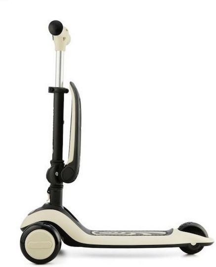 Kinderkraft Kinderroller Halley 3-Rad mit Sitz Steinweiß