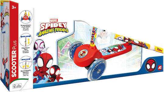 AS Patinetă Copii Plus Spidey cu 3 Roți pentru 3+ Ani Multicolor