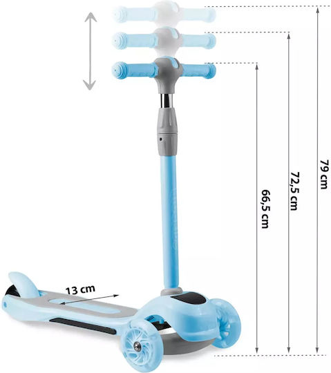 Ricokids Kids Scooter Piko 3-Wheel Light Blue