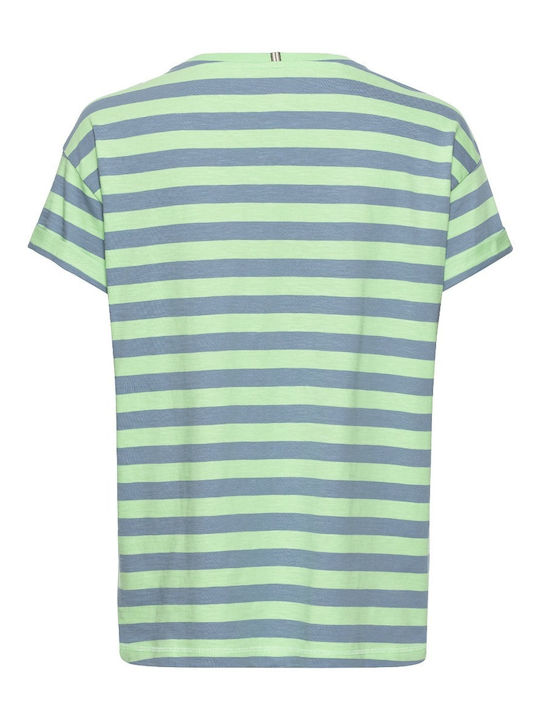 Camel Active Women's Athletic T-shirt Striped Green