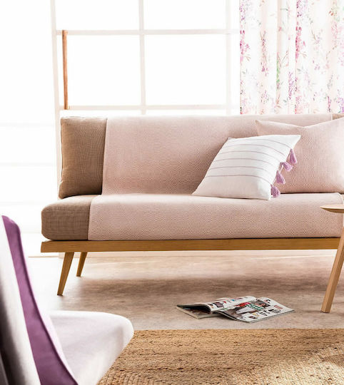 Gofis Home Διακοσμητική Μαξιλαροθήκη Maira από 100% Βαμβάκι Λιλά 43x43εκ.