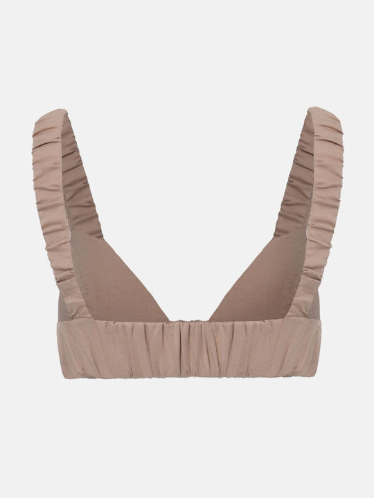 Set Pentru Femei Cu Pantaloni Scurți Sport Bej