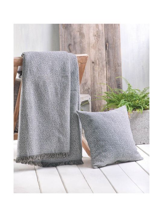 Rythmos Decorative Pillow Case Tessy from 100% Cotton Dark grey 40x40cm.