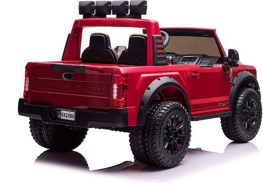 Ford Super Duty 4x4 Două Locuri Cu Telecomandă Licențiat 24 Volt Roșie