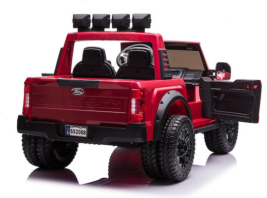 Ford Super Duty 4x4 Două Locuri Cu Telecomandă Licențiat 24 Volt Roșie