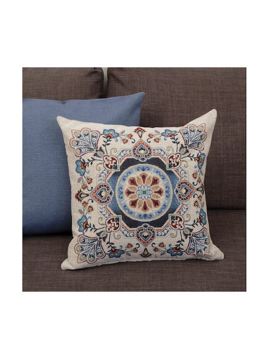Sette Colori Sette Colori Dekorative Kissenbezug Morena Blau 45x45cm