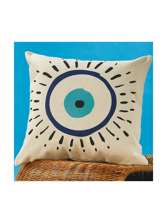 Whitegg Decorative Pillow Case D0203-5 Made of 100% Cotton White 45x45cm