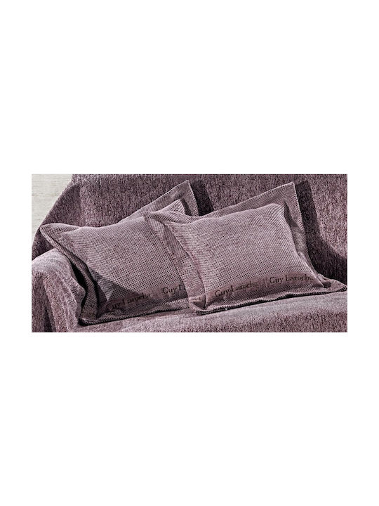 Guy Laroche Decorative Pillow Case Balance from 100% Cotton Lilac 50x50cm.