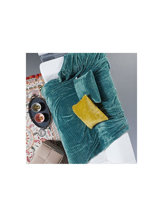 Kentia Διακοσμητική Μαξιλαροθήκη Harlow Fleece 07 Petrol 45x45εκ.