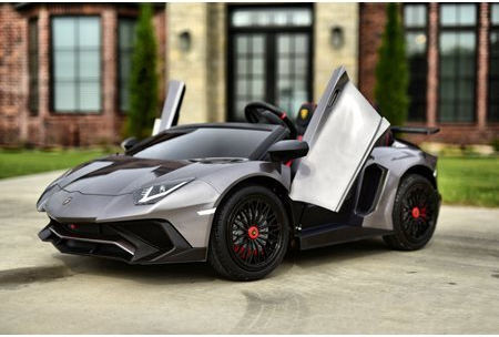 Lamborghini Aventador Sv Două Locuri cu Telecomandă Licențiat 24 Volt Gri