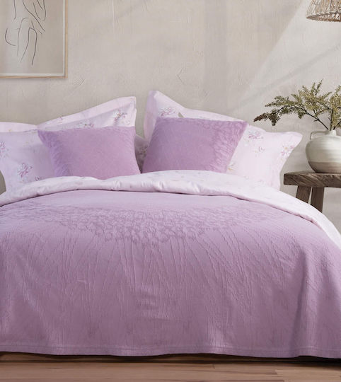 Nef-Nef Homeware Διακοσμητική Μαξιλαροθήκη Vendetta από 100% Βαμβάκι Mauve 50x50εκ.