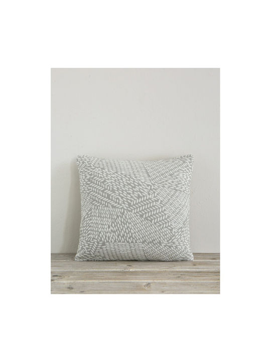 Nima Μαξιλάρι Καναπέ Basida από 100% Βαμβάκι Gray 45x45εκ.