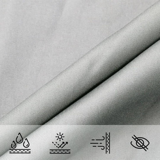 vidaXL Square Shade Sail Gray with PU Coating 3x3m