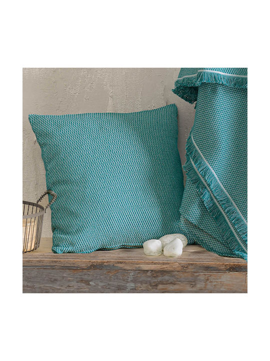 Rythmos Decorative Pillow Case Living Room Utopia from 100% Cotton Petrol 40x40cm.