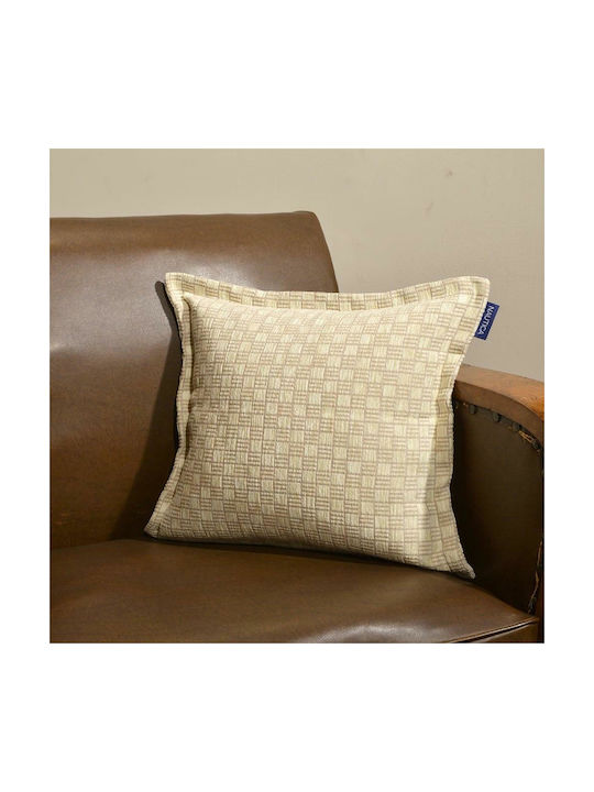 Nautica Decorative Pillow Case from 100% Cotton Ecru 43x43cm