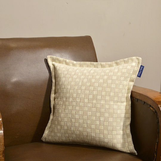 Nautica Decorative Pillow Case from 100% Cotton Ecru 43x43cm